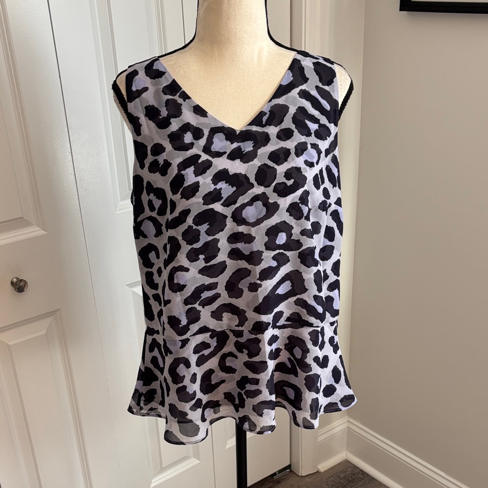Cabi Leopard Print Sleeveless Top